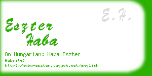 eszter haba business card